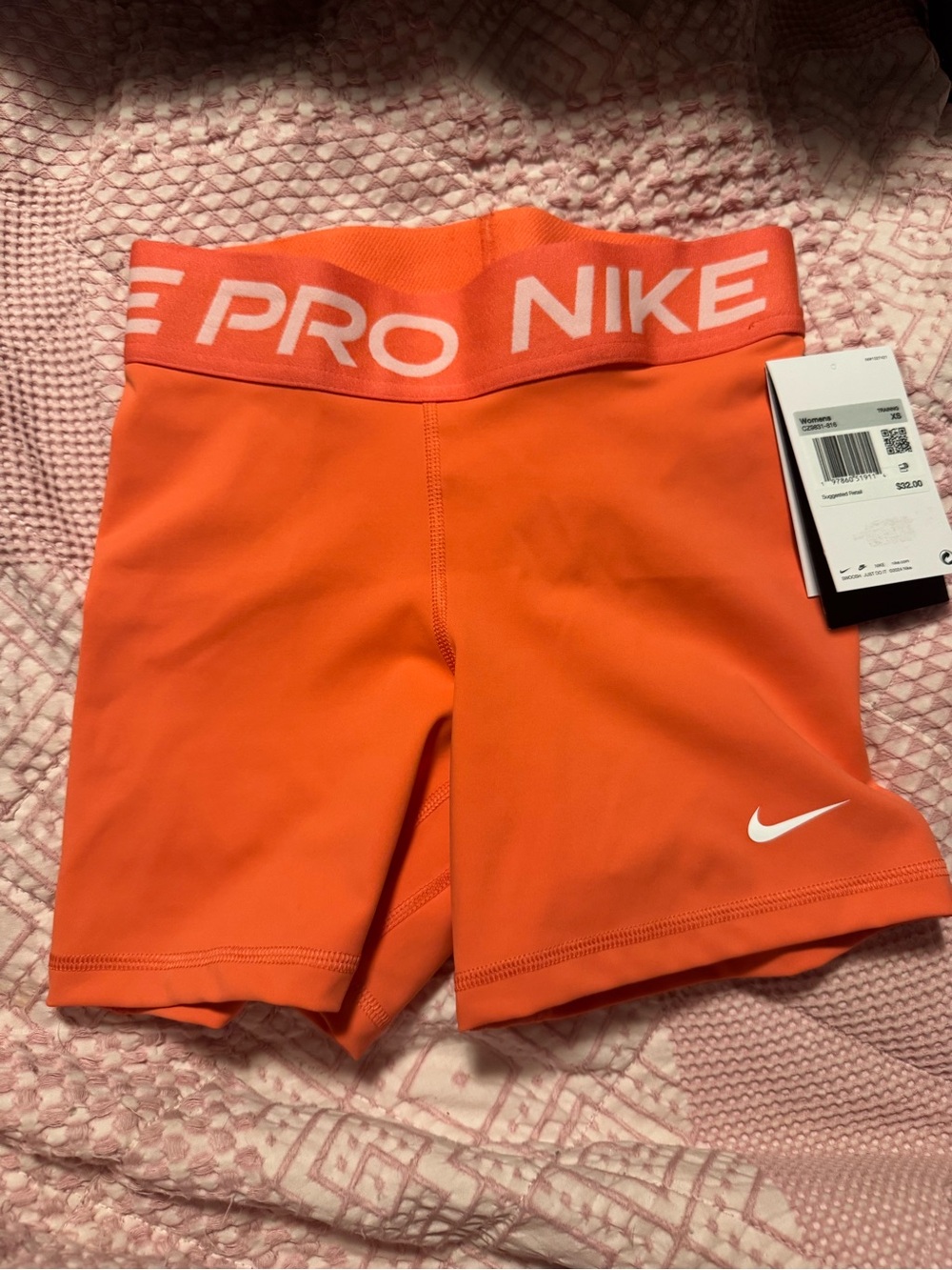 Women’s Nike Pros Coral Dri Fit Shorts Size Xs NWT